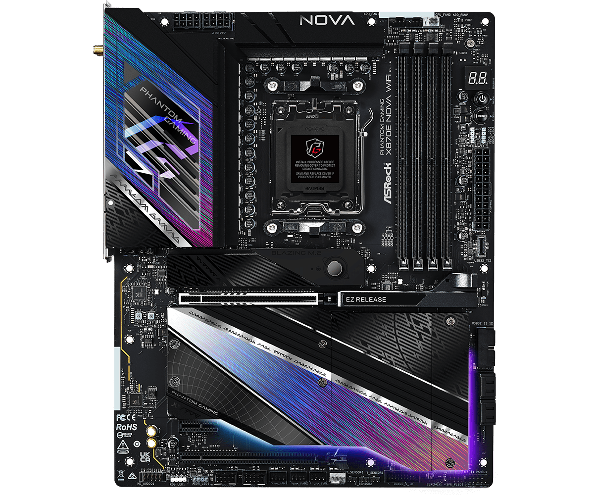 ASRock X870E NOVA WIFI AM5 ATX Motherboard - Newegg.com